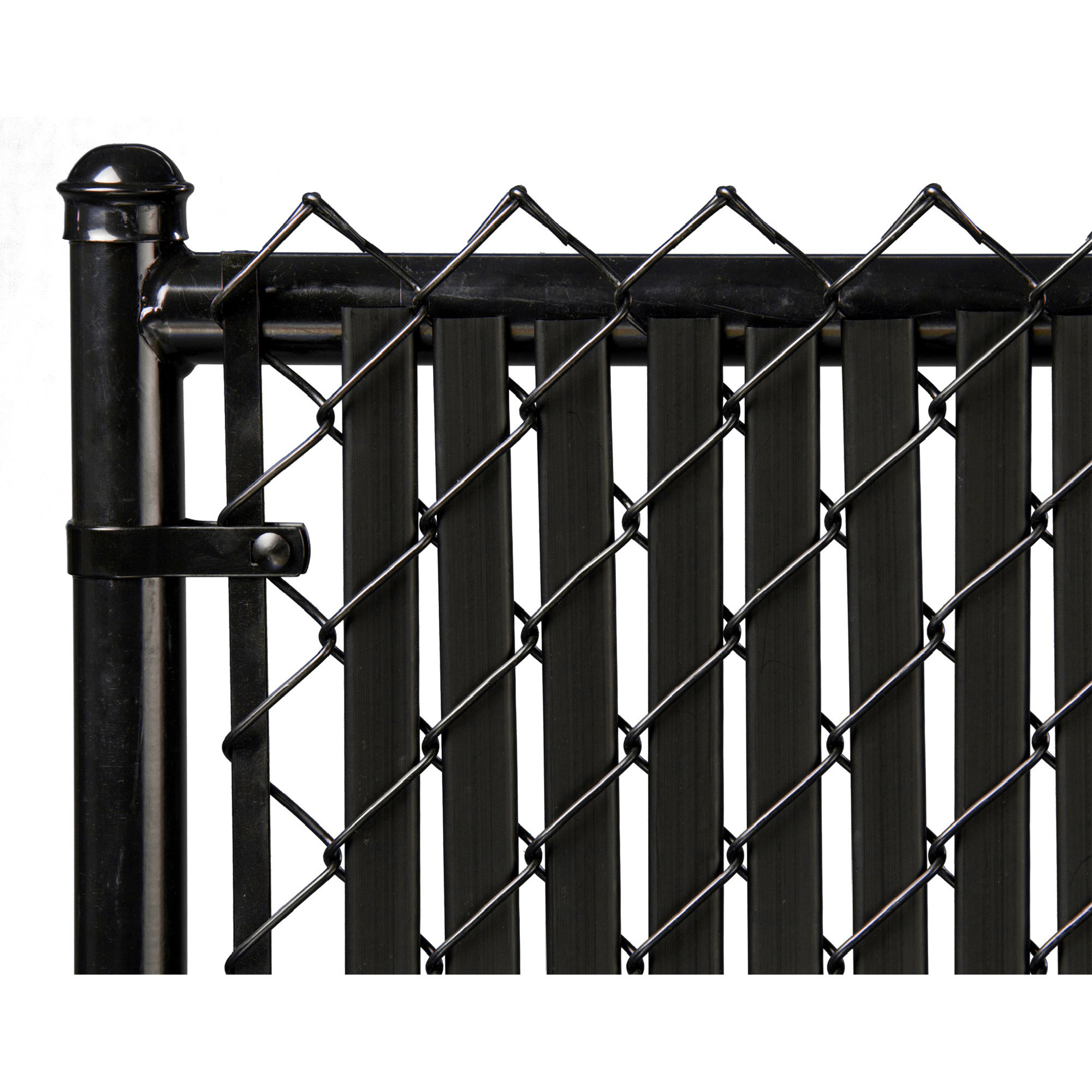Tube Slats 7ft. Vertical Tube Privacy Slats, 82-Pc. Set, Black, Covers 10 Linear Feet, Model# ST7BL